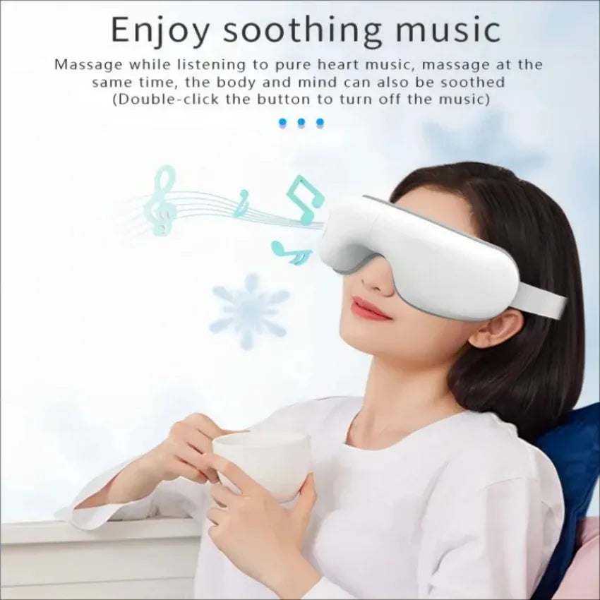 4D Smart Airbag Eye Massager Hot Compress Vibration Eye Care Instrument Bluetooth Eye Massage Glasses Fatigue Pouch & Wrinkle