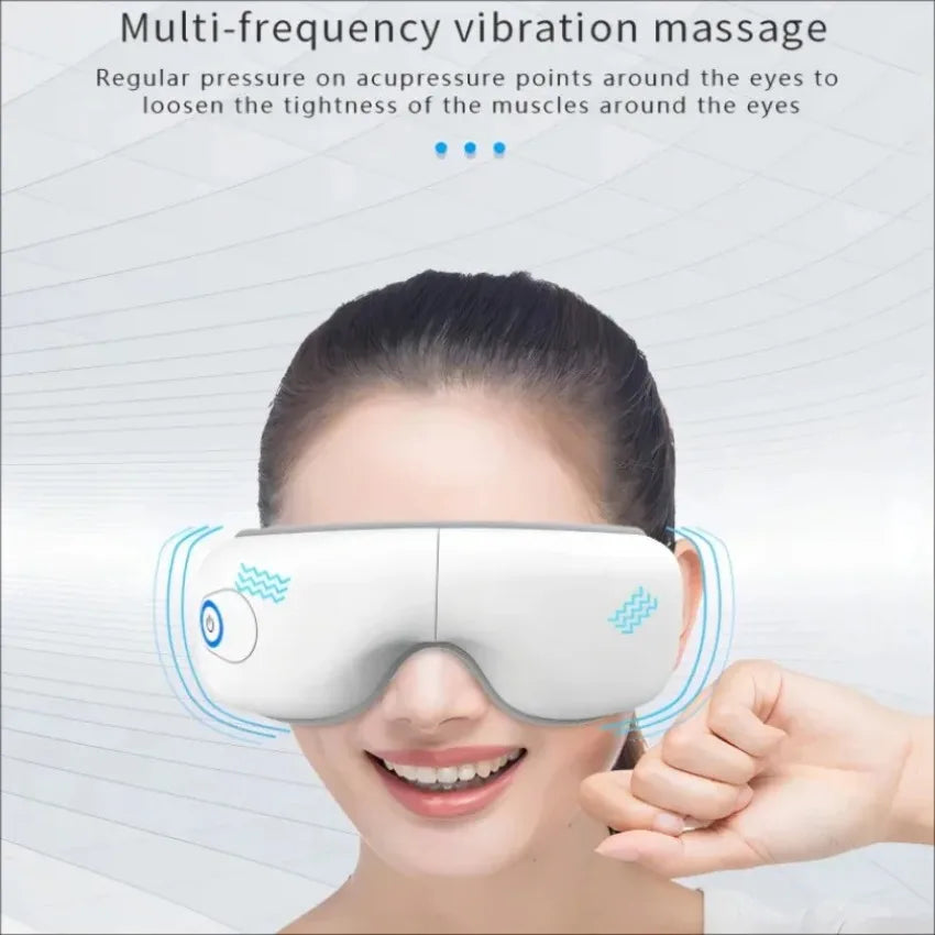 4D Smart Airbag Eye Massager Hot Compress Vibration Eye Care Instrument Bluetooth Eye Massage Glasses Fatigue Pouch & Wrinkle