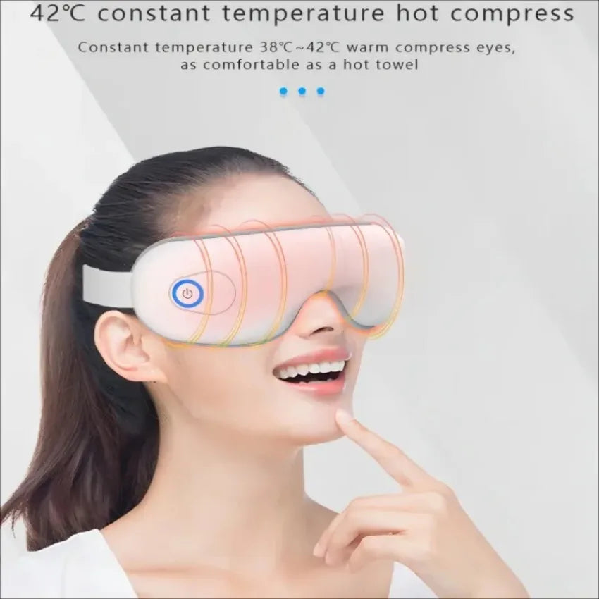 4D Smart Airbag Eye Massager Hot Compress Vibration Eye Care Instrument Bluetooth Eye Massage Glasses Fatigue Pouch & Wrinkle